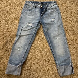 Zara Distressed Blue Boyfriend Jeans